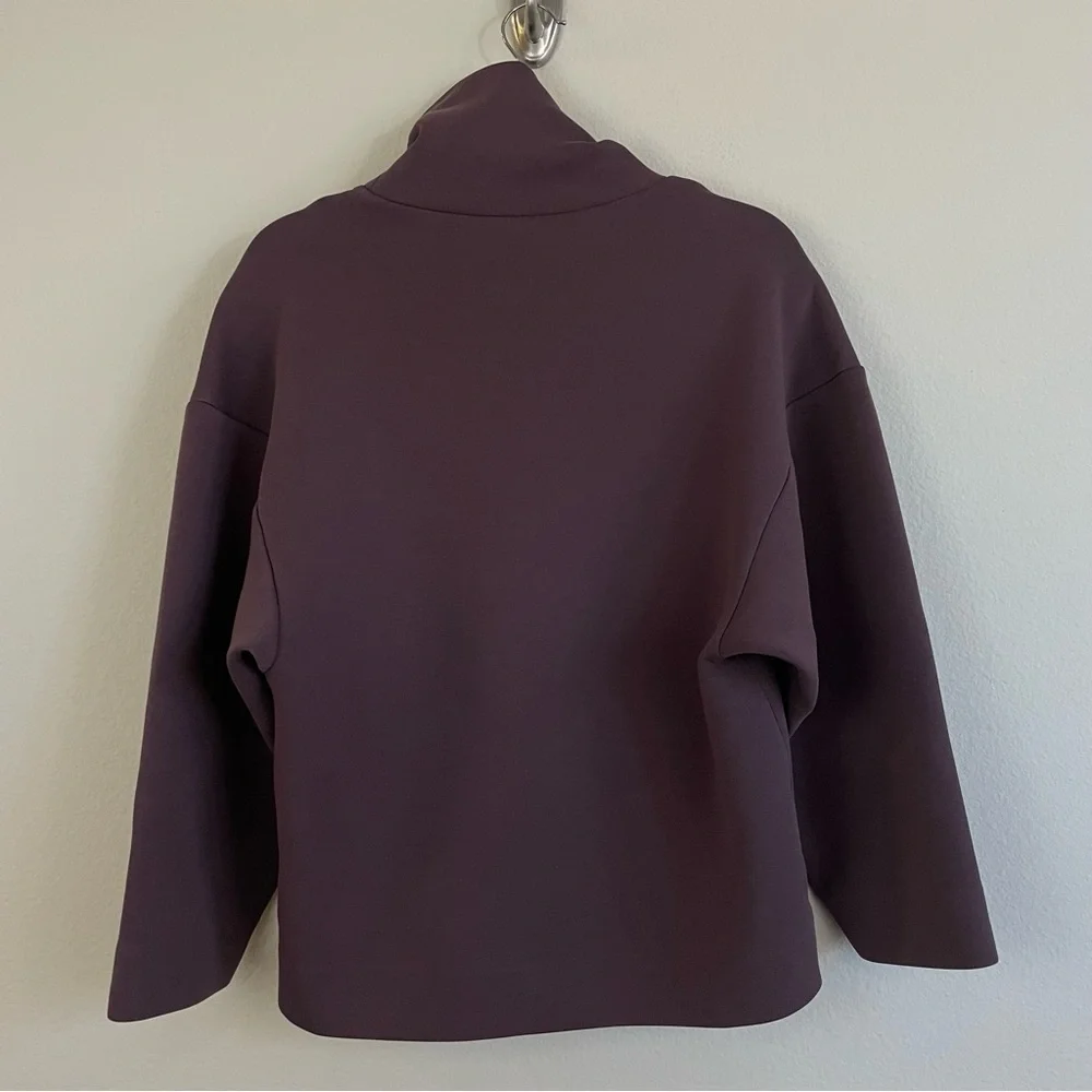 COS Purple Roll Neck Scuba Top Sweater Size XS - Picture 7 of 9